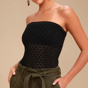 Free people honey black tube top